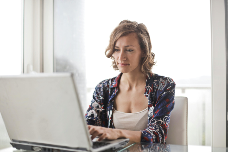 woman working